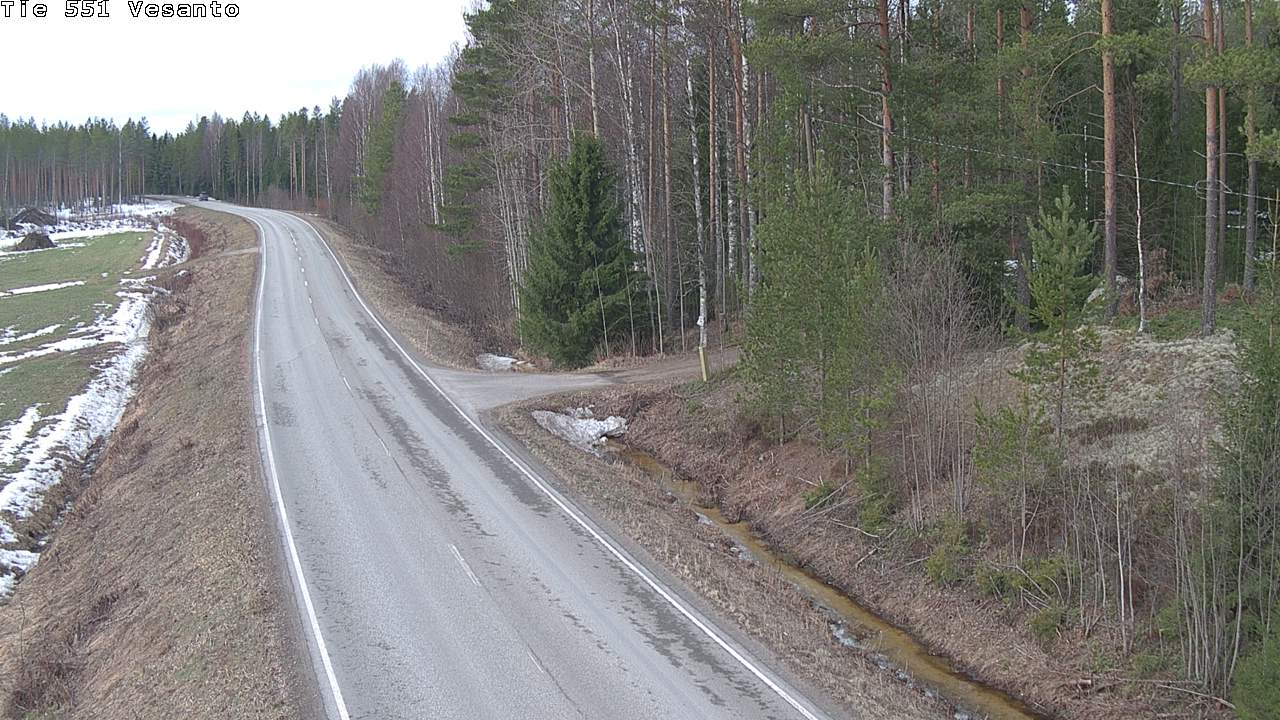 Weather Camera Image Väg 551 Vesanto Löttökorpi, Vesanto, Pohjois-Savo