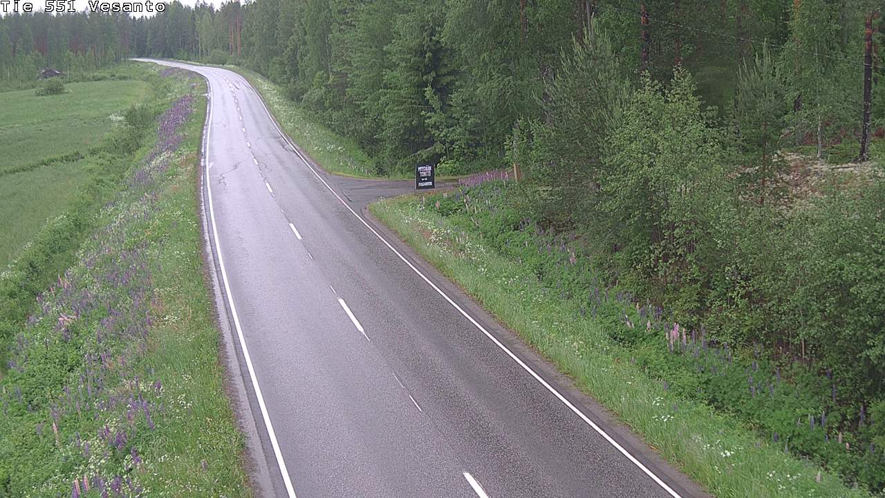 Weather Camera Image Väg 551 Vesanto Löttökorpi, Vesanto, Pohjois-Savo