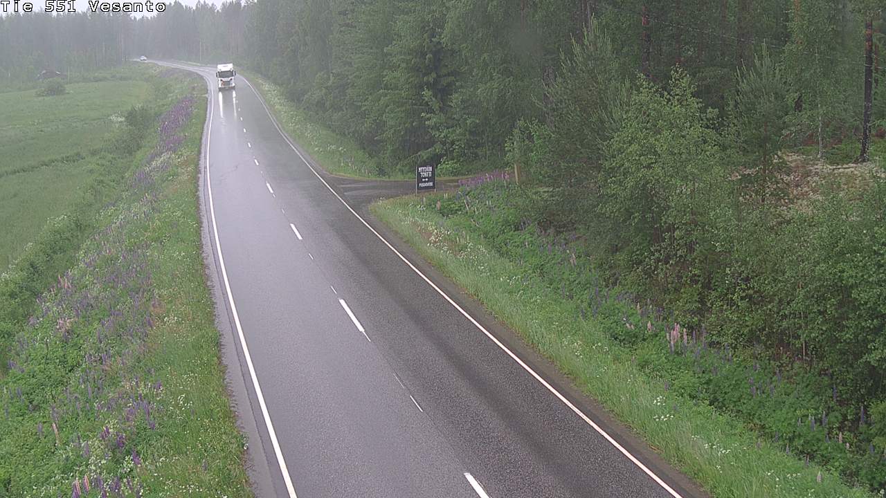 Weather Camera Image Väg 551 Vesanto Löttökorpi, Vesanto, Pohjois-Savo