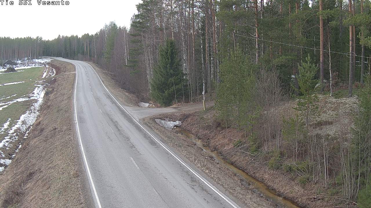 Weather Camera Image Väg 551 Vesanto Löttökorpi, Vesanto, Pohjois-Savo