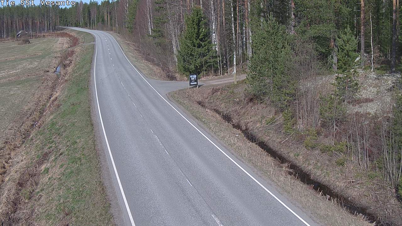 Weather Camera Image Väg 551 Vesanto Löttökorpi, Vesanto, Pohjois-Savo
