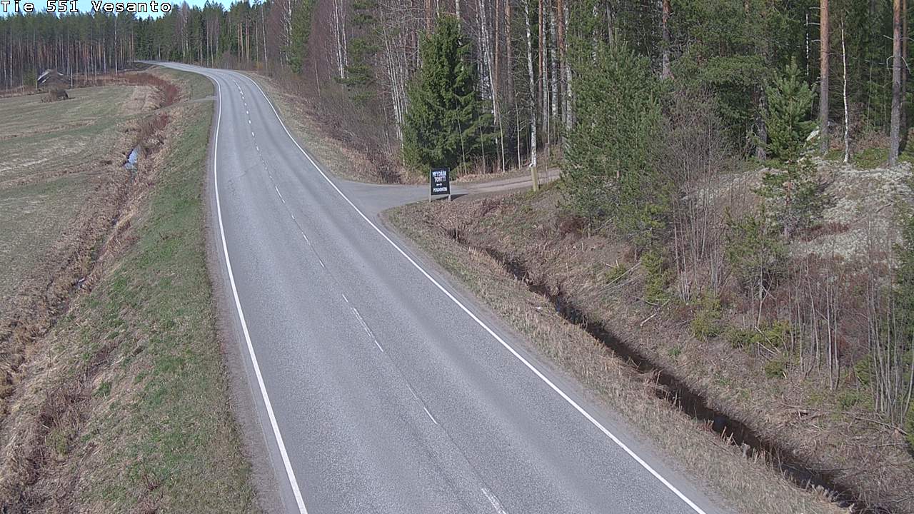 Weather Camera Image Väg 551 Vesanto Löttökorpi, Vesanto, Pohjois-Savo