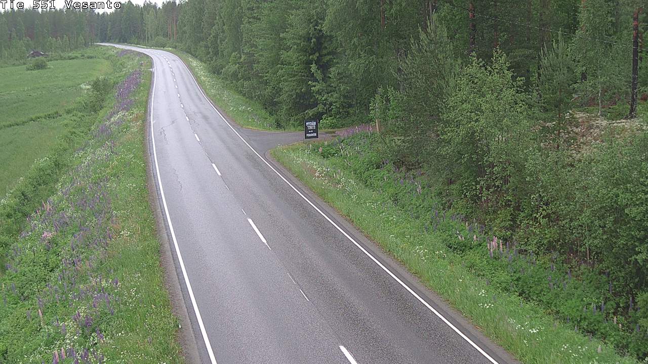 Weather Camera Image Väg 551 Vesanto Löttökorpi, Vesanto, Pohjois-Savo