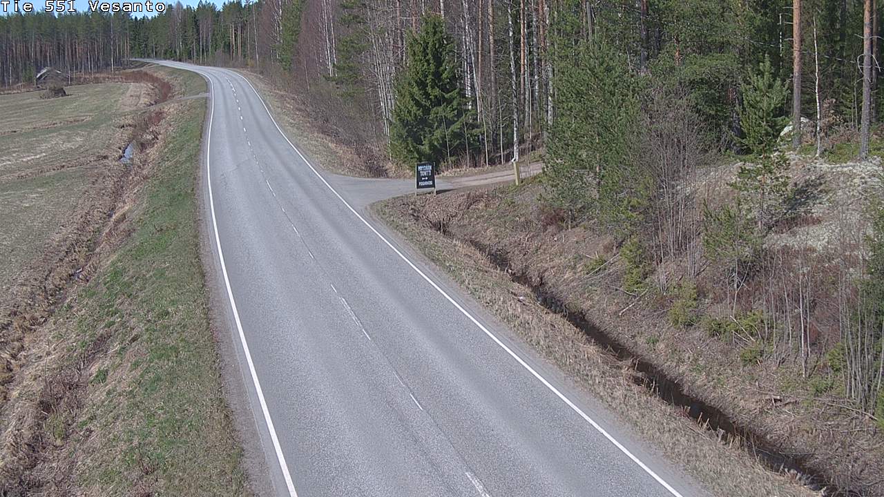 Weather Camera Image Väg 551 Vesanto Löttökorpi, Vesanto, Pohjois-Savo