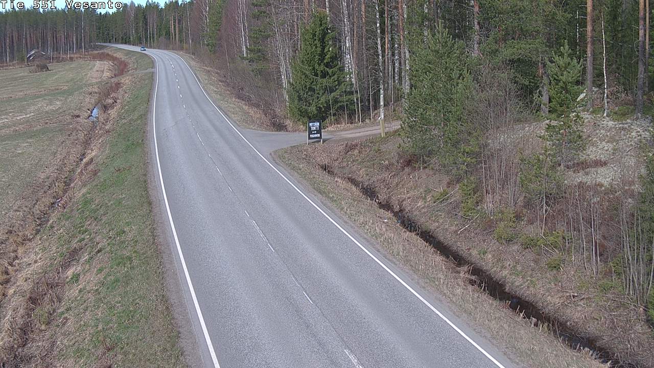 Weather Camera Image Väg 551 Vesanto Löttökorpi, Vesanto, Pohjois-Savo
