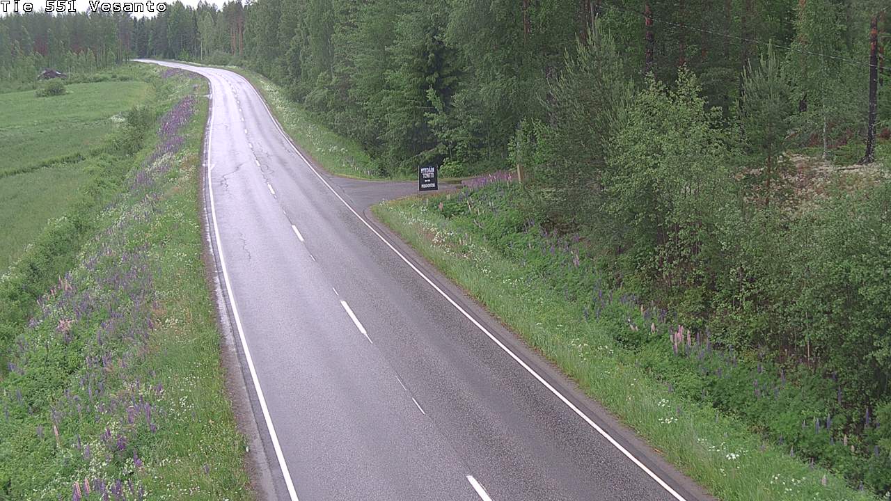 Weather Camera Image Väg 551 Vesanto Löttökorpi, Vesanto, Pohjois-Savo