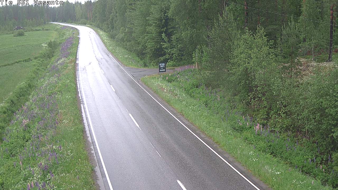 Weather Camera Image Väg 551 Vesanto Löttökorpi, Vesanto, Pohjois-Savo