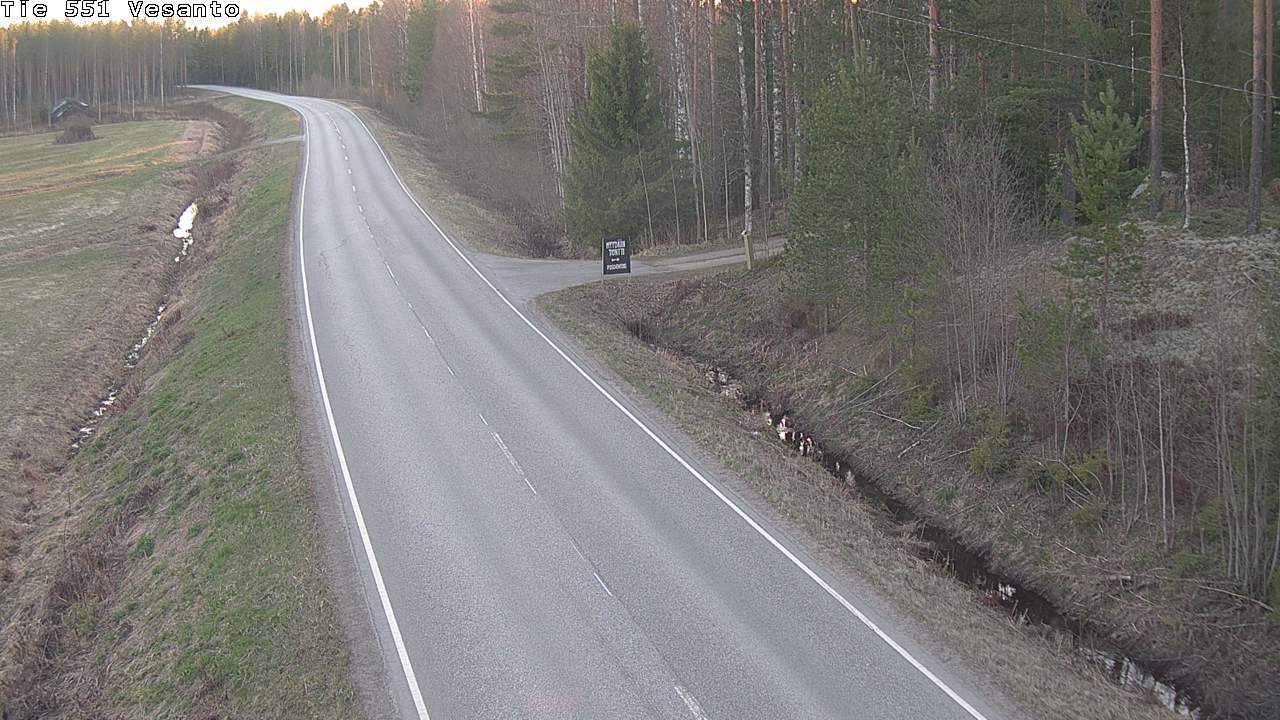 Weather Camera Image Väg 551 Vesanto Löttökorpi, Vesanto, Pohjois-Savo
