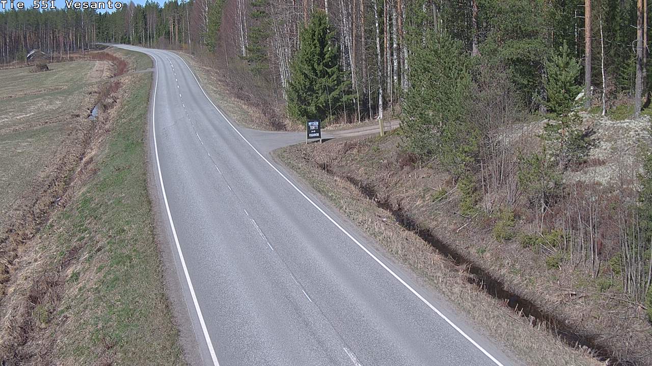 Weather Camera Image Väg 551 Vesanto Löttökorpi, Vesanto, Pohjois-Savo