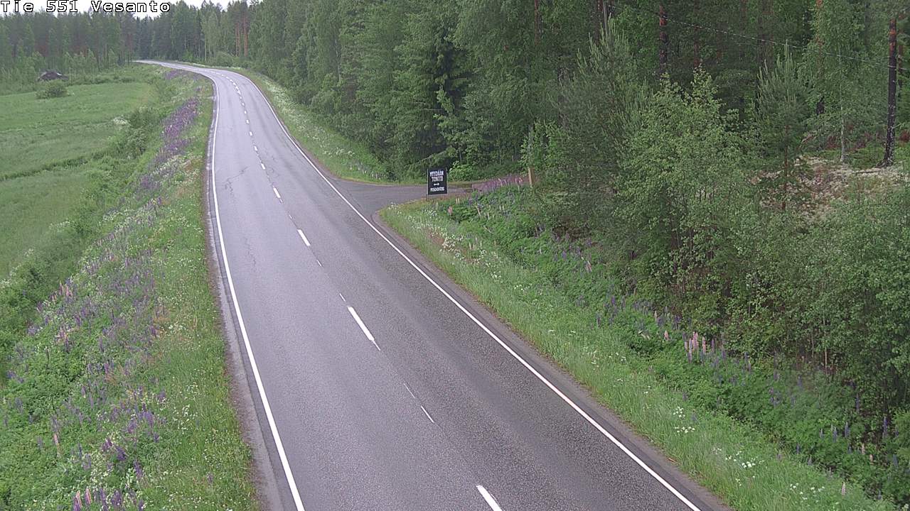 Weather Camera Image Väg 551 Vesanto Löttökorpi, Vesanto, Pohjois-Savo
