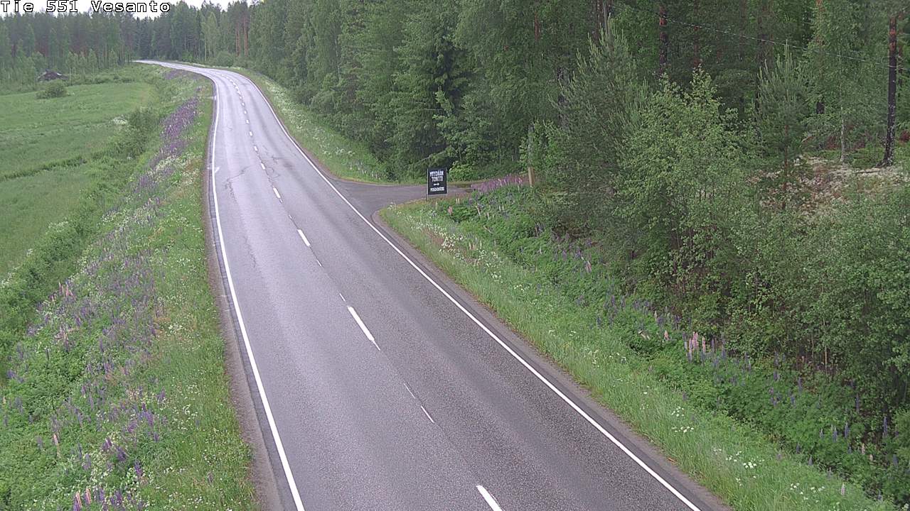 Weather Camera Image Väg 551 Vesanto Löttökorpi, Vesanto, Pohjois-Savo