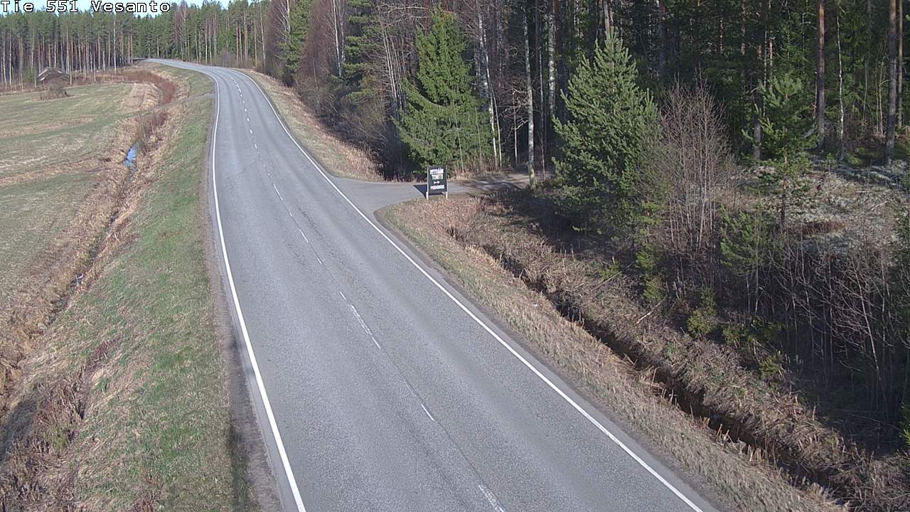 Weather Camera Image Väg 551 Vesanto Löttökorpi, Vesanto, Pohjois-Savo