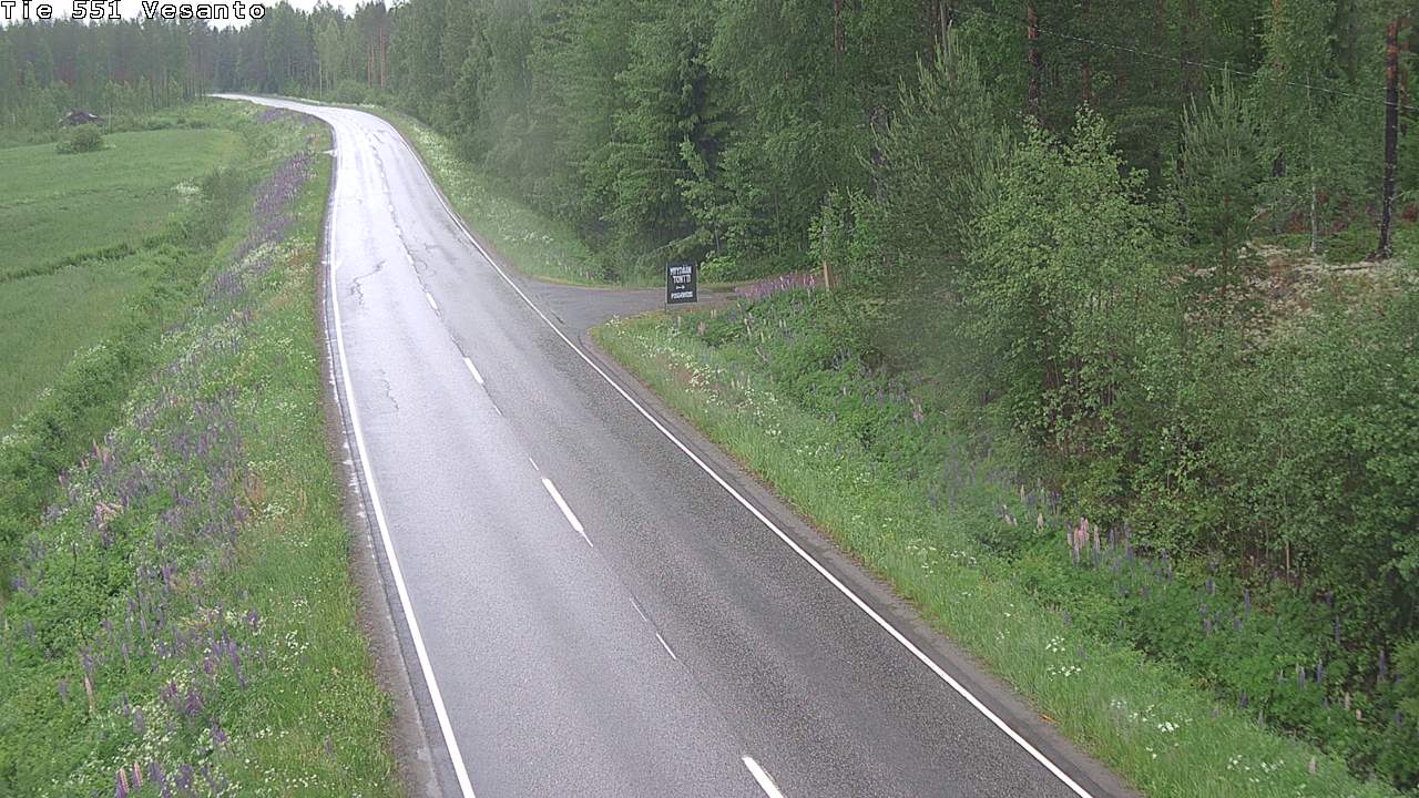Weather Camera Image Väg 551 Vesanto Löttökorpi, Vesanto, Pohjois-Savo