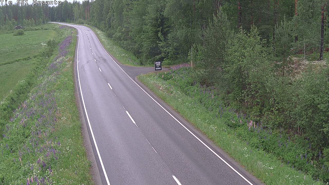Weather Camera Image Väg 551 Vesanto Löttökorpi, Vesanto, Pohjois-Savo