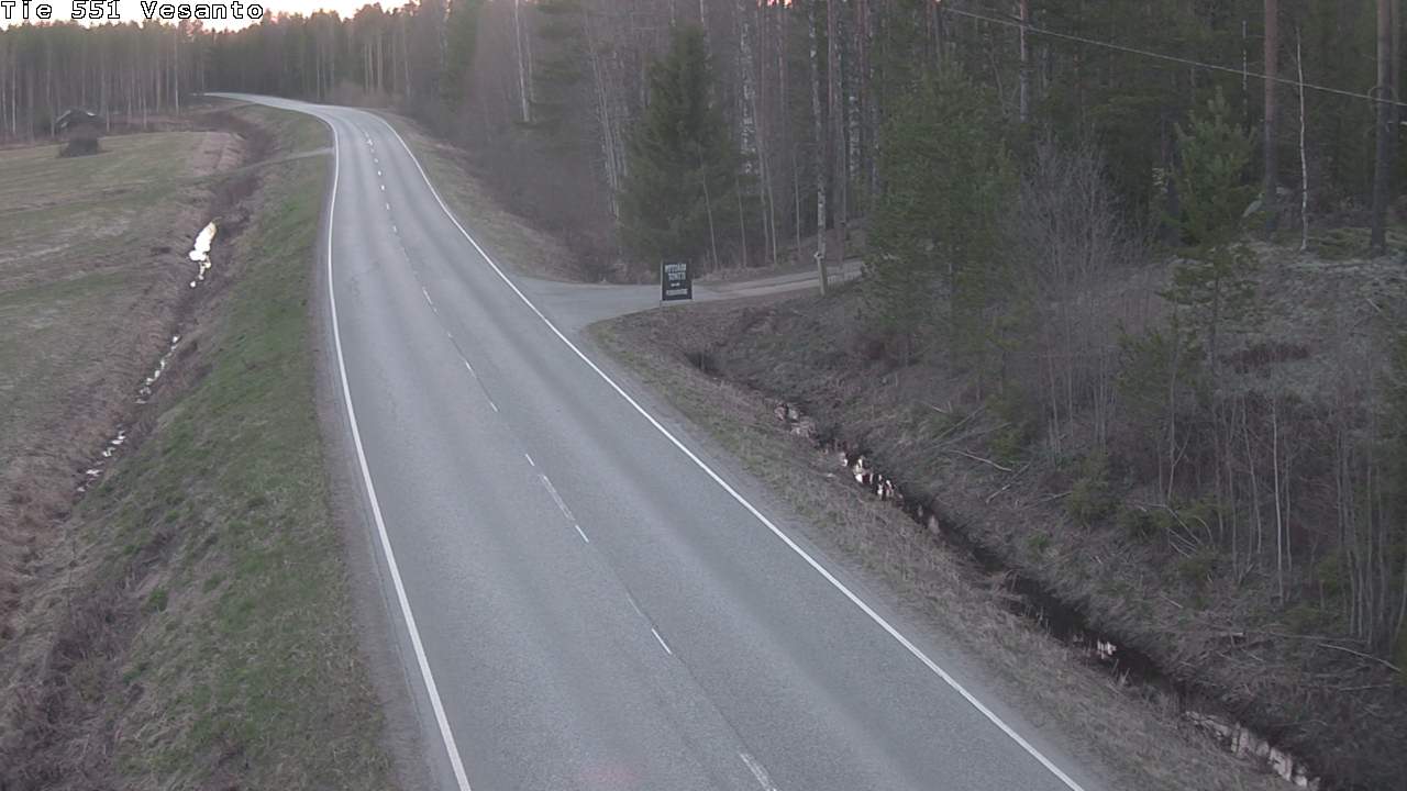 Weather Camera Image Väg 551 Vesanto Löttökorpi, Vesanto, Pohjois-Savo