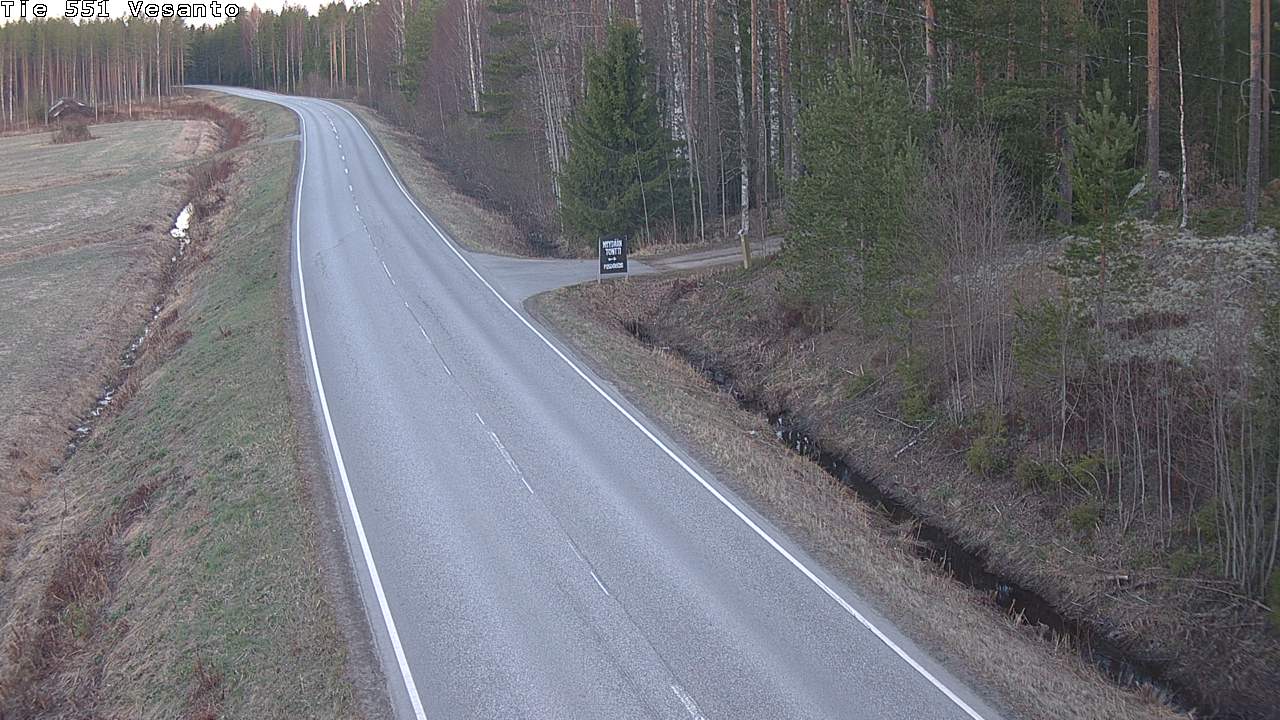 Weather Camera Image Väg 551 Vesanto Löttökorpi, Vesanto, Pohjois-Savo
