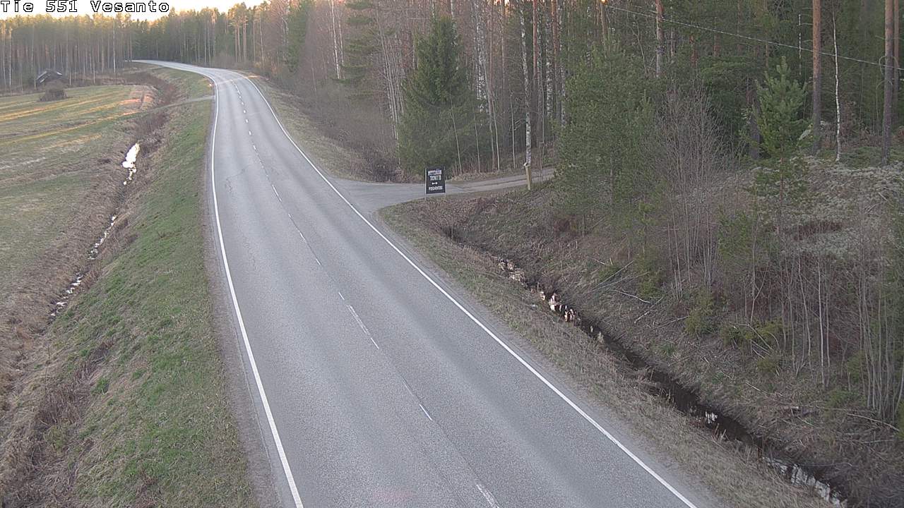 Weather Camera Image Väg 551 Vesanto Löttökorpi, Vesanto, Pohjois-Savo