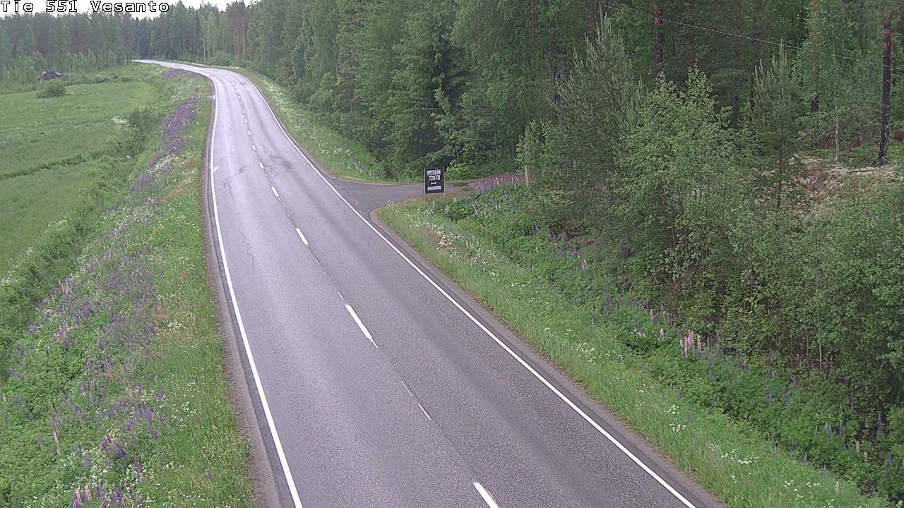 Weather Camera Image Väg 551 Vesanto Löttökorpi, Vesanto, Pohjois-Savo