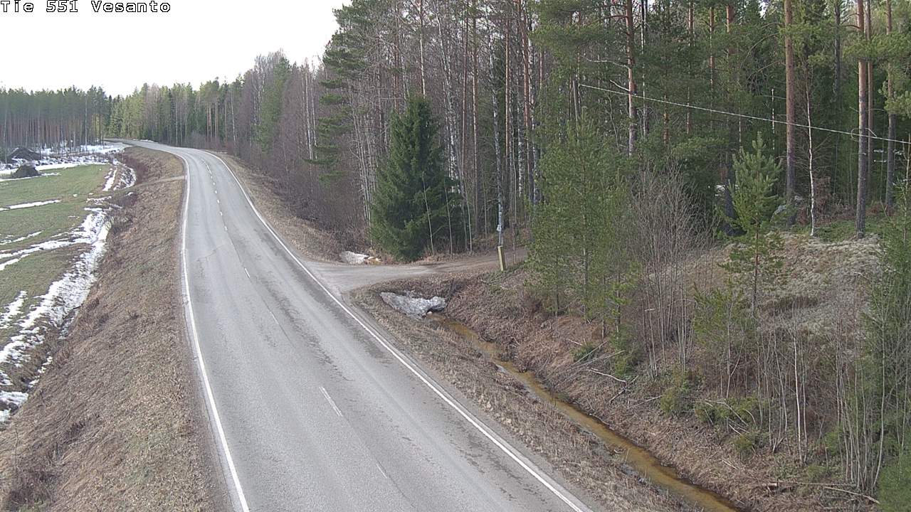 Weather Camera Image Väg 551 Vesanto Löttökorpi, Vesanto, Pohjois-Savo