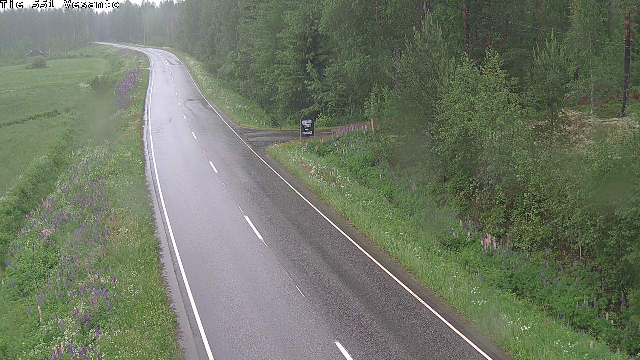 Weather Camera Image Väg 551 Vesanto Löttökorpi, Vesanto, Pohjois-Savo