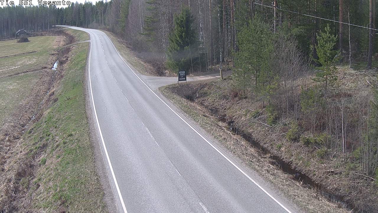 Weather Camera Image Väg 551 Vesanto Löttökorpi, Vesanto, Pohjois-Savo