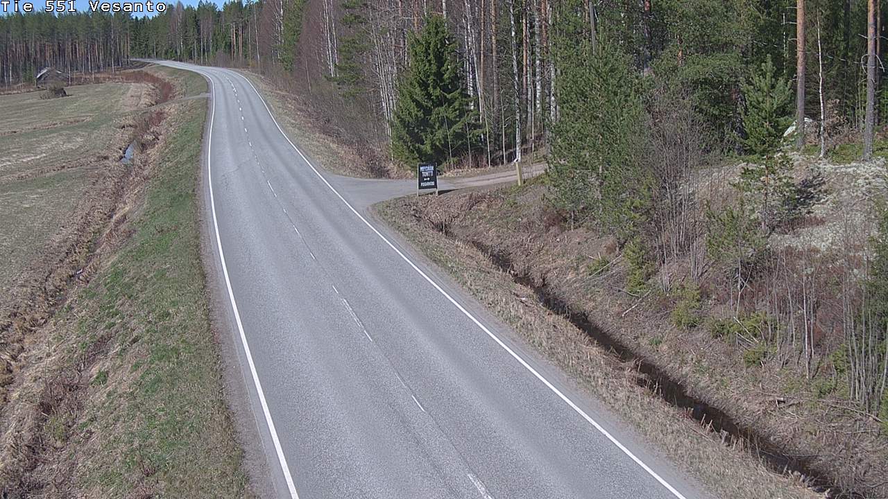 Weather Camera Image Väg 551 Vesanto Löttökorpi, Vesanto, Pohjois-Savo