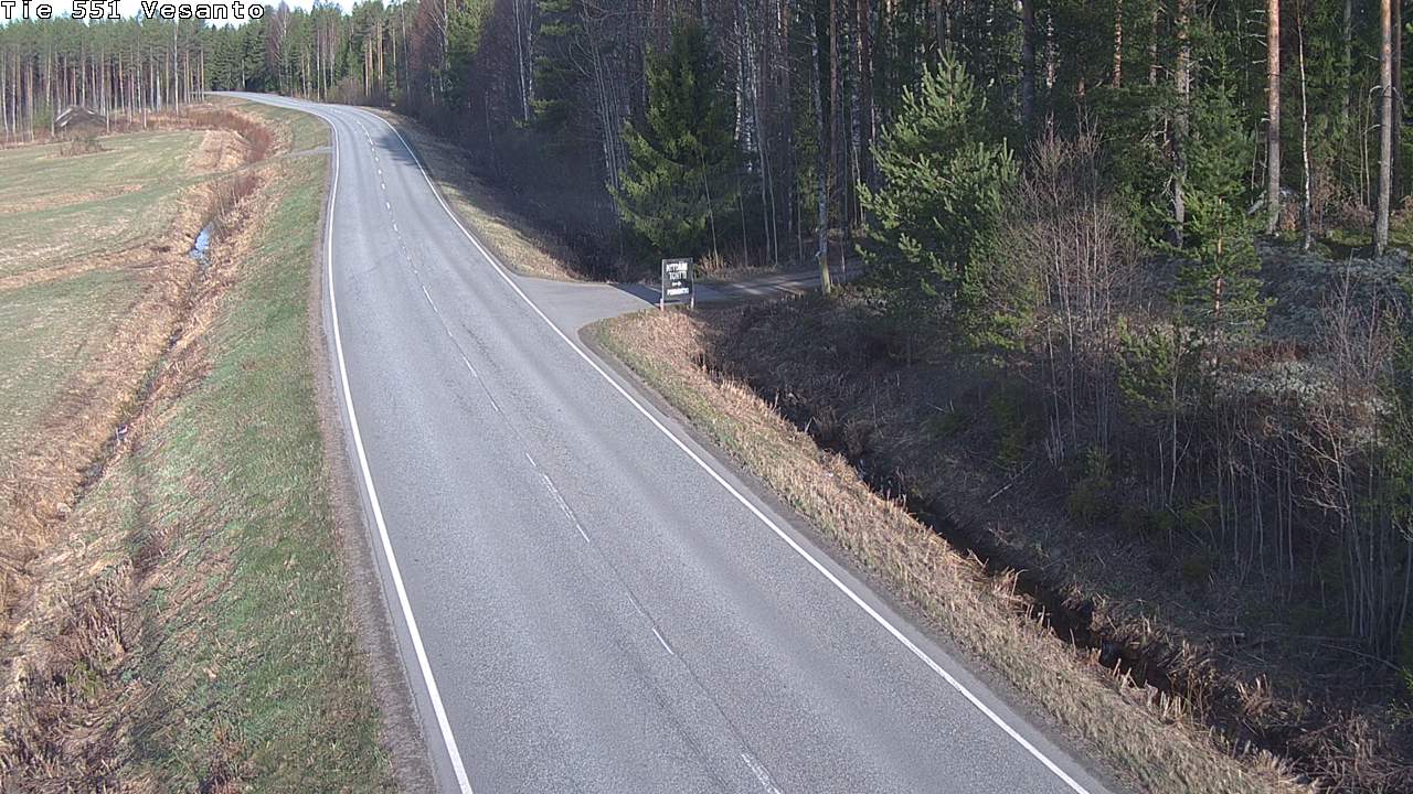 Weather Camera Image Väg 551 Vesanto Löttökorpi, Vesanto, Pohjois-Savo