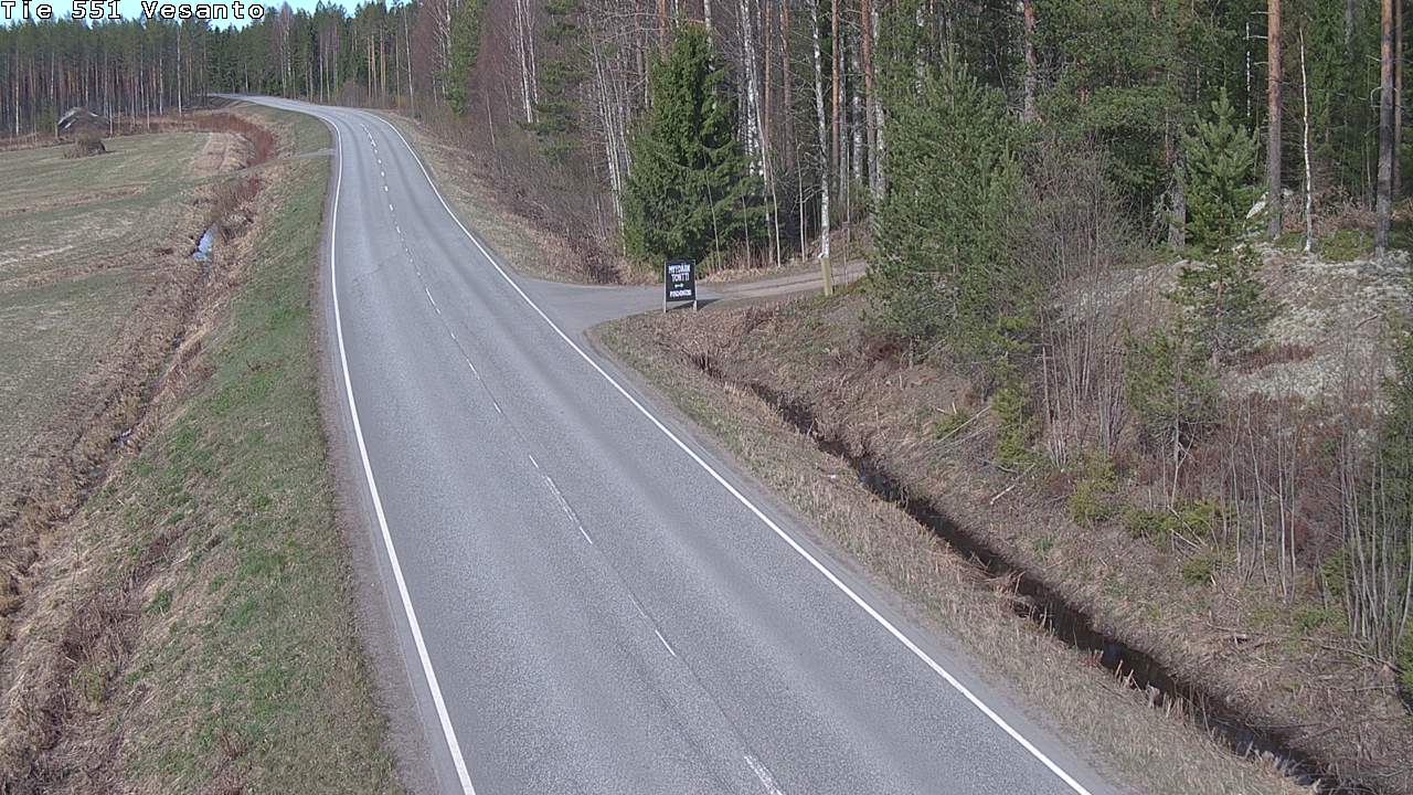Weather Camera Image Väg 551 Vesanto Löttökorpi, Vesanto, Pohjois-Savo