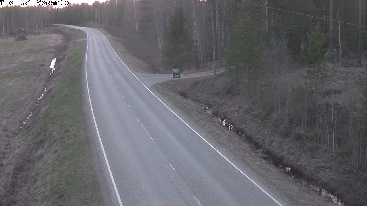 Weather Camera Image Väg 551 Vesanto Löttökorpi, Vesanto, Pohjois-Savo