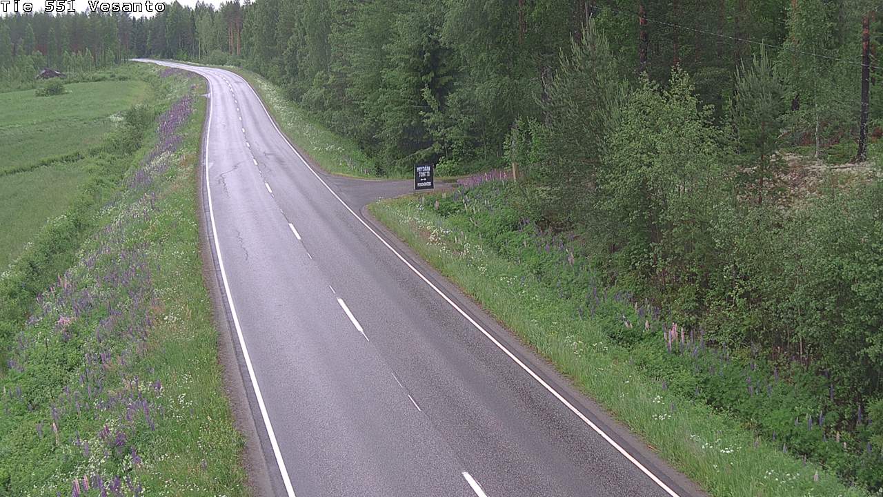 Weather Camera Image Väg 551 Vesanto Löttökorpi, Vesanto, Pohjois-Savo