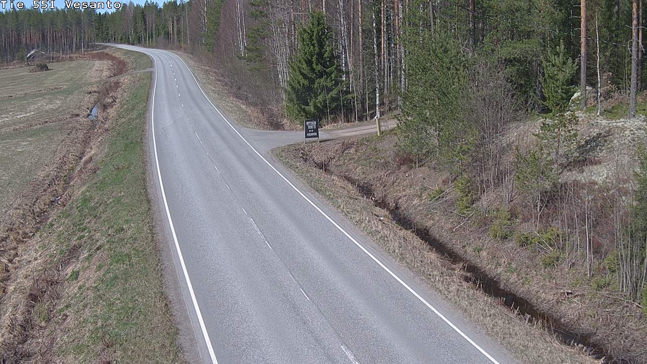 Weather Camera Image Väg 551 Vesanto Löttökorpi, Vesanto, Pohjois-Savo