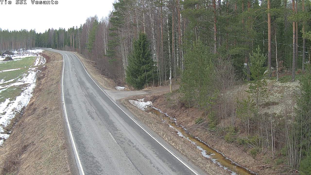 Weather Camera Image Väg 551 Vesanto Löttökorpi, Vesanto, Pohjois-Savo