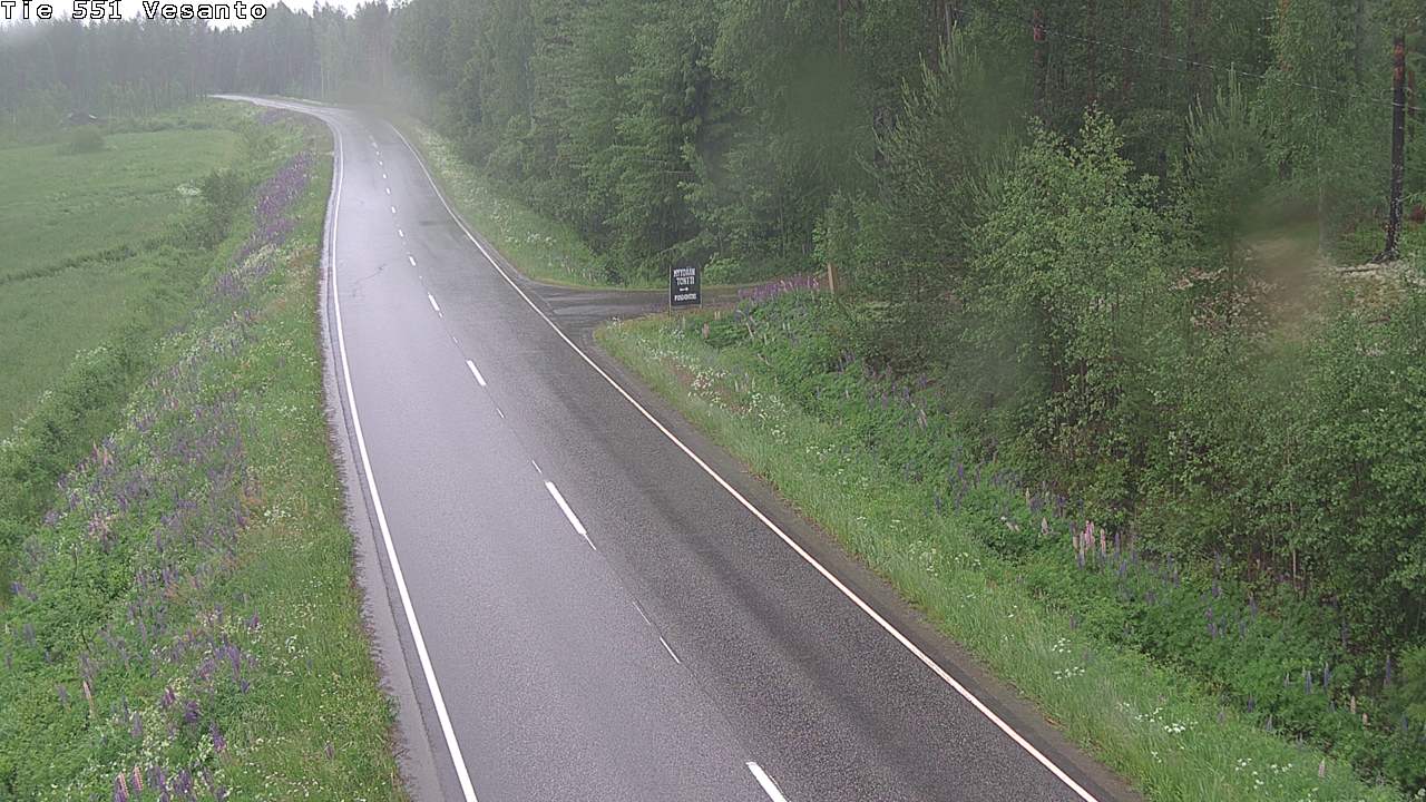 Weather Camera Image Väg 551 Vesanto Löttökorpi, Vesanto, Pohjois-Savo