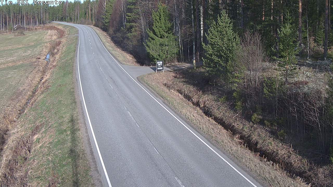 Weather Camera Image Väg 551 Vesanto Löttökorpi, Vesanto, Pohjois-Savo