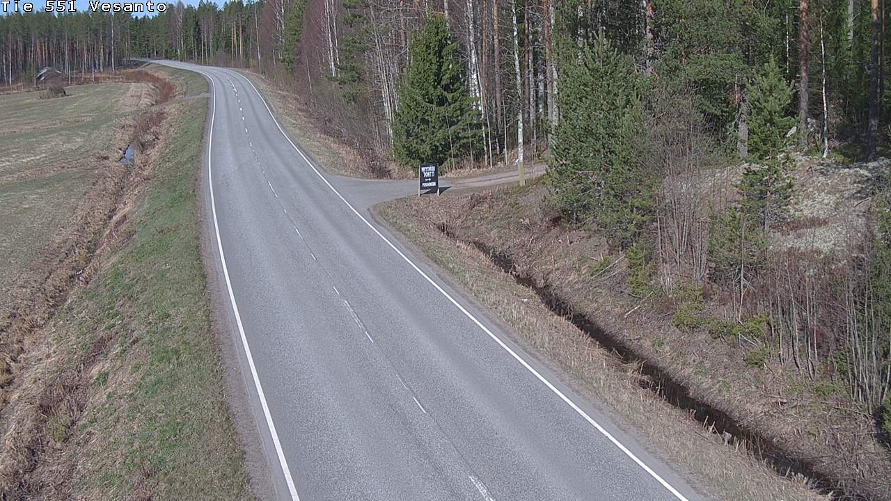 Weather Camera Image Väg 551 Vesanto Löttökorpi, Vesanto, Pohjois-Savo