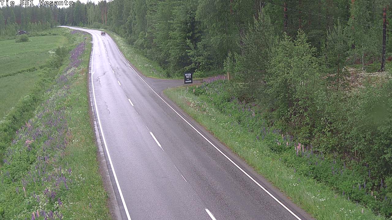 Weather Camera Image Väg 551 Vesanto Löttökorpi, Vesanto, Pohjois-Savo