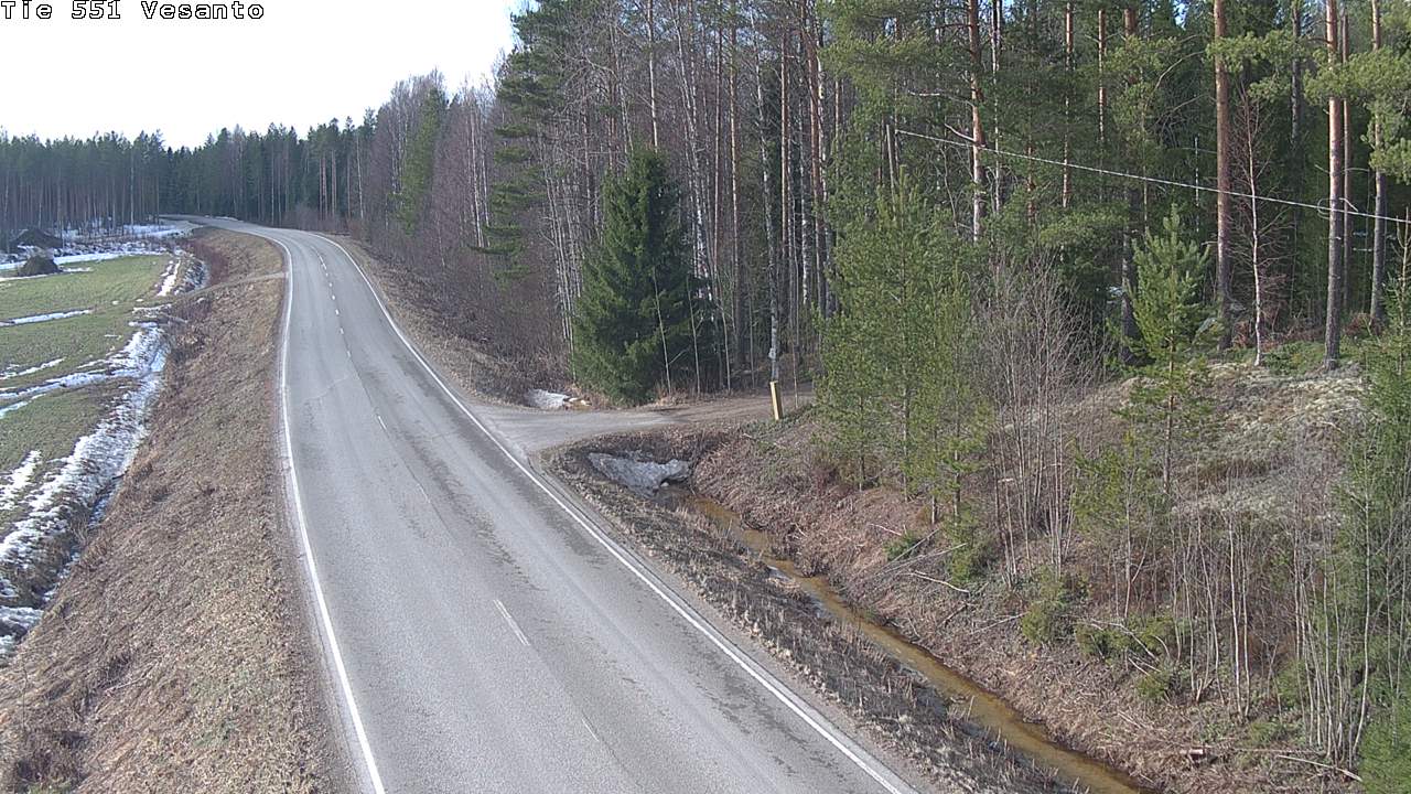 Weather Camera Image Väg 551 Vesanto Löttökorpi, Vesanto, Pohjois-Savo