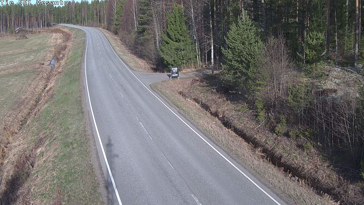 Weather Camera Image Väg 551 Vesanto Löttökorpi, Vesanto, Pohjois-Savo