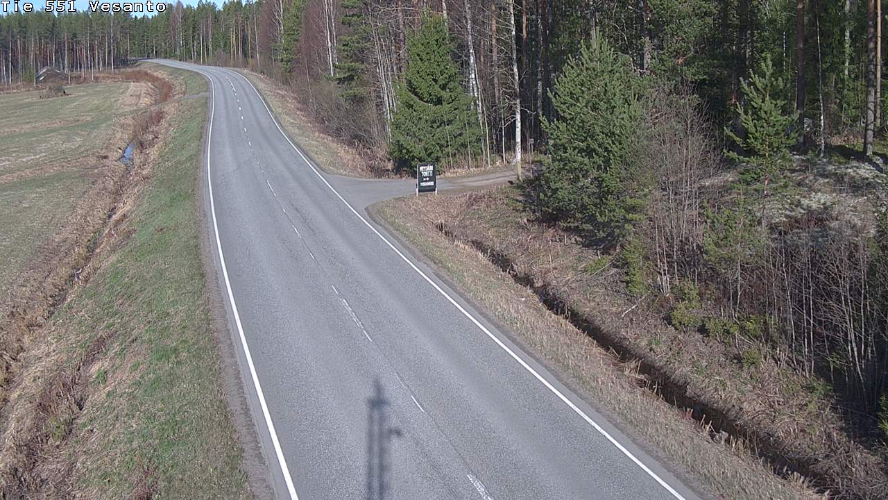 Weather Camera Image Väg 551 Vesanto Löttökorpi, Vesanto, Pohjois-Savo