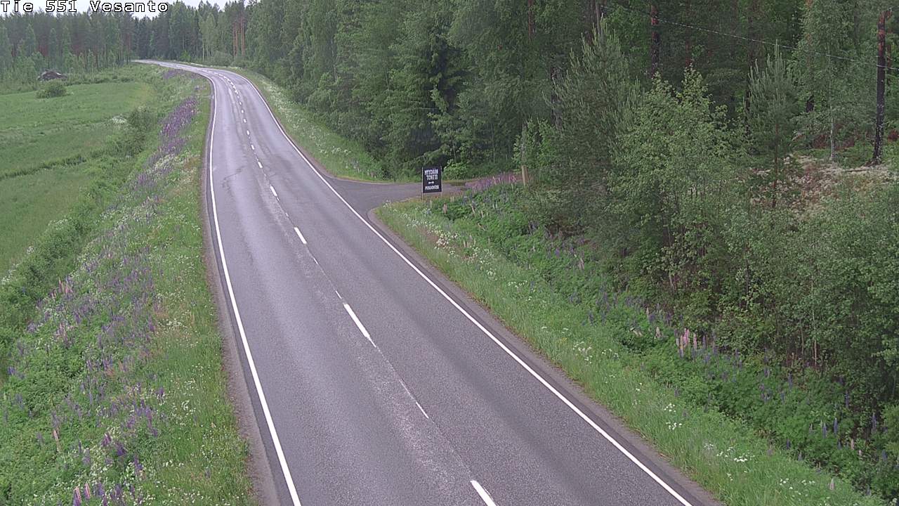 Weather Camera Image Väg 551 Vesanto Löttökorpi, Vesanto, Pohjois-Savo
