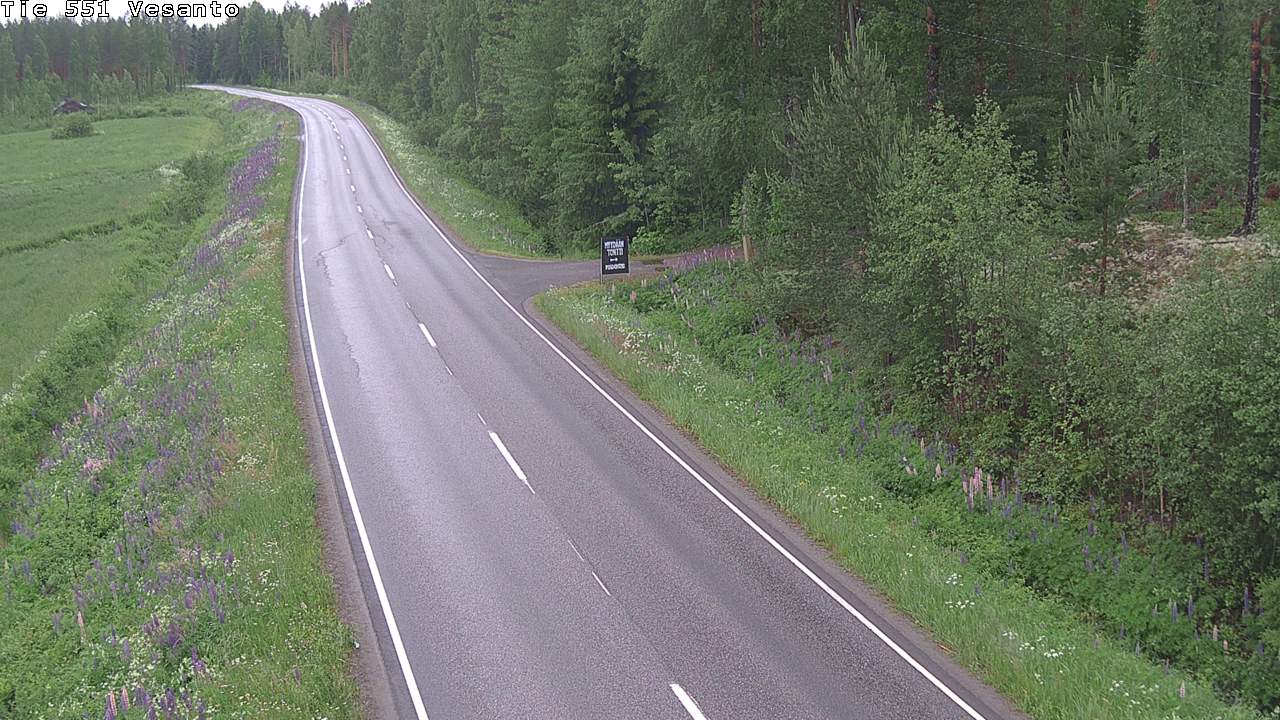 Weather Camera Image Väg 551 Vesanto Löttökorpi, Vesanto, Pohjois-Savo