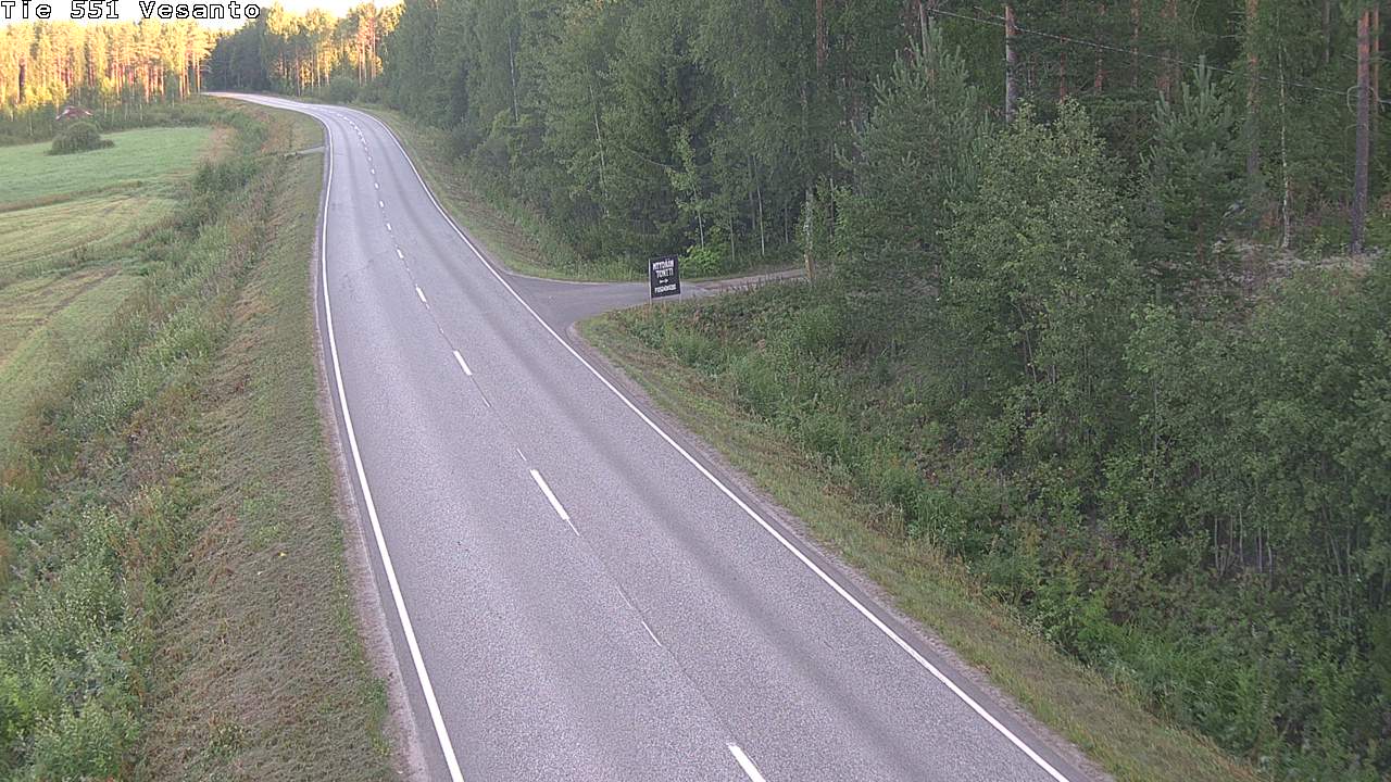 Weather Camera Image Väg 551 Vesanto Löttökorpi, Vesanto, Pohjois-Savo