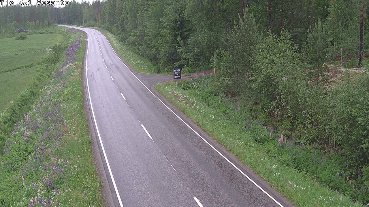 Weather Camera Image Väg 551 Vesanto Löttökorpi, Vesanto, Pohjois-Savo