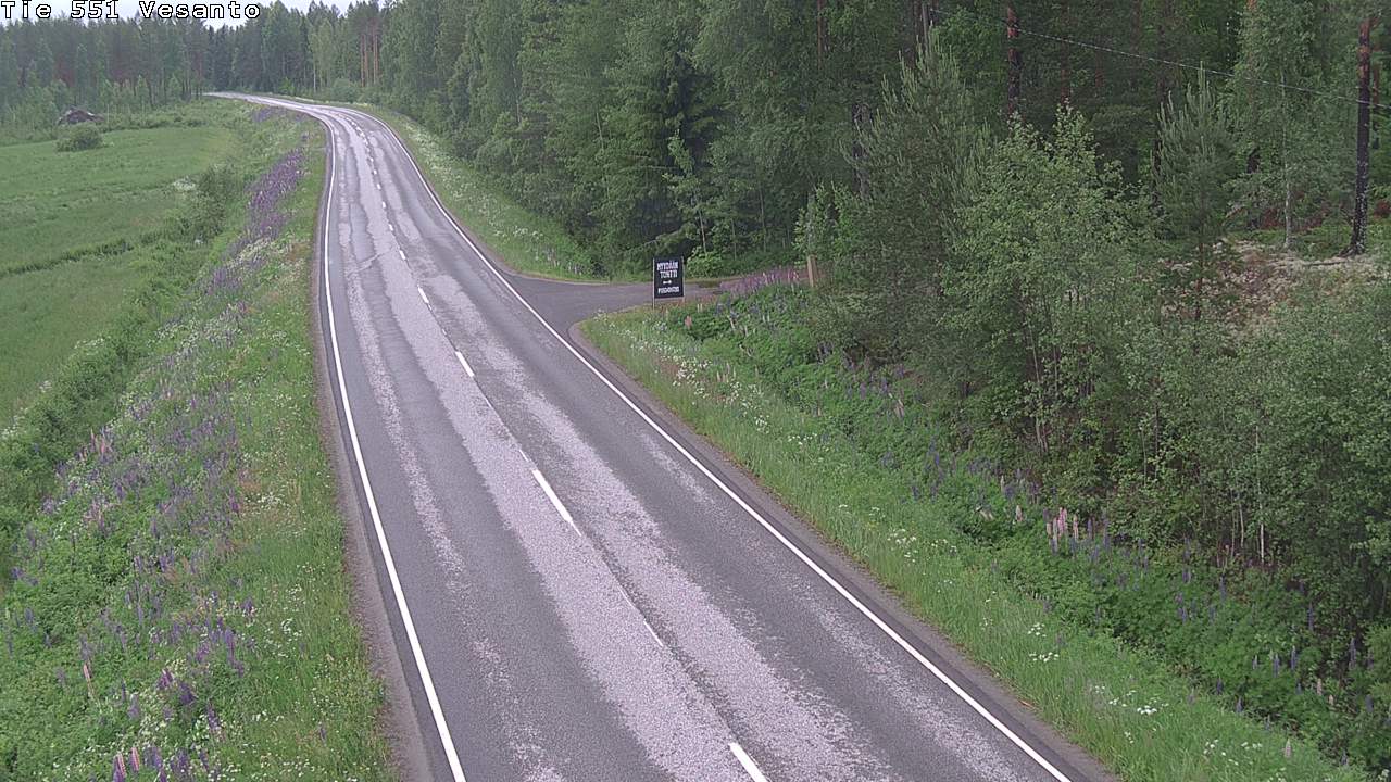 Weather Camera Image Väg 551 Vesanto Löttökorpi, Vesanto, Pohjois-Savo