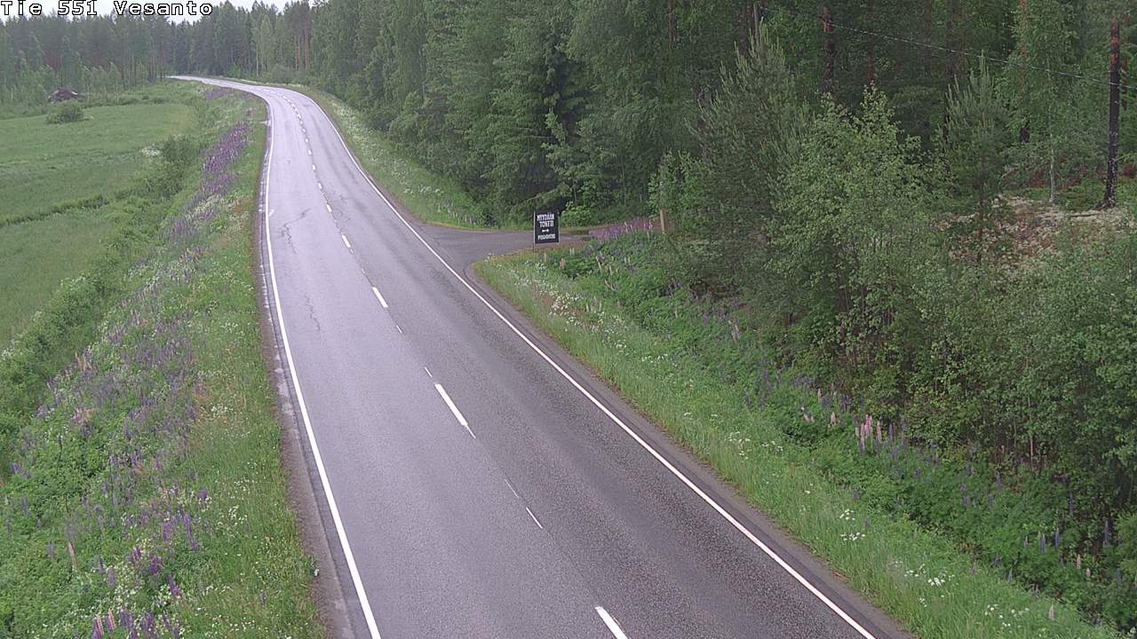 Weather Camera Image Väg 551 Vesanto Löttökorpi, Vesanto, Pohjois-Savo