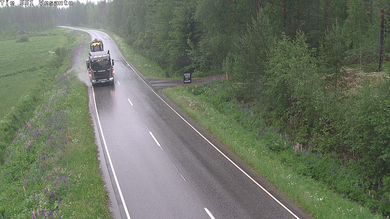 Weather Camera Image Väg 551 Vesanto Löttökorpi, Vesanto, Pohjois-Savo
