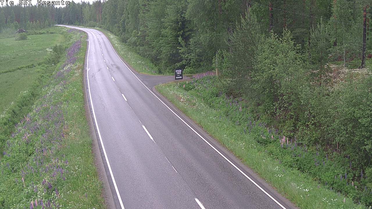 Weather Camera Image Väg 551 Vesanto Löttökorpi, Vesanto, Pohjois-Savo