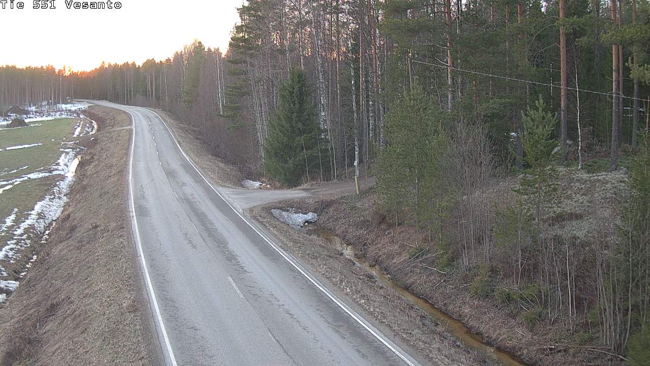 Weather Camera Image Road 551 Vesanto Löttökorpi, Vesanto, Pohjois-Savo