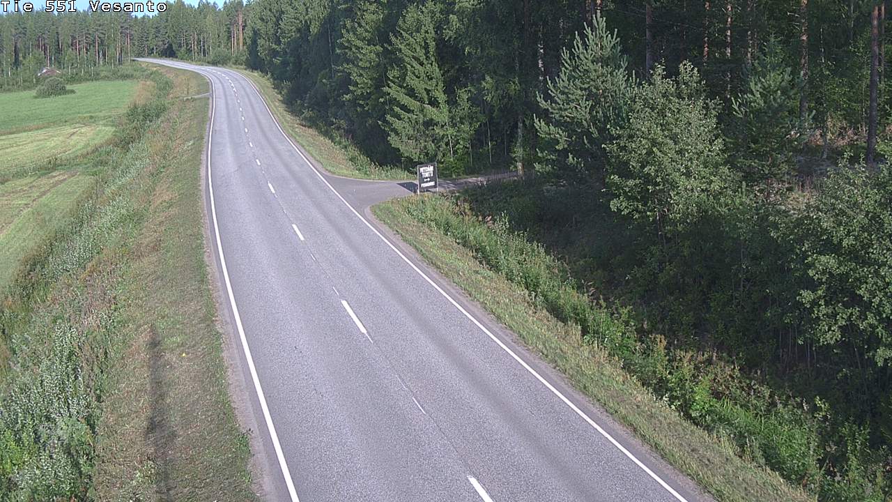 Weather Camera Image Väg 551 Vesanto Löttökorpi, Vesanto, Pohjois-Savo