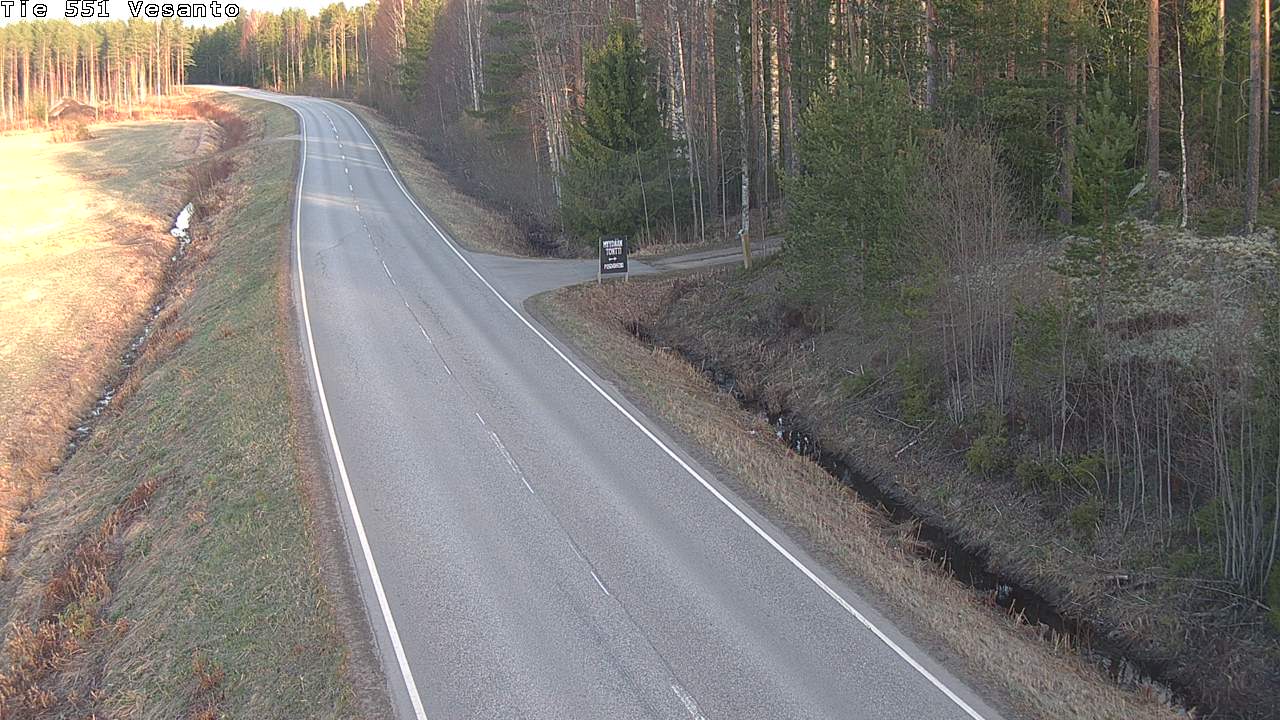 Weather Camera Image Väg 551 Vesanto Löttökorpi, Vesanto, Pohjois-Savo